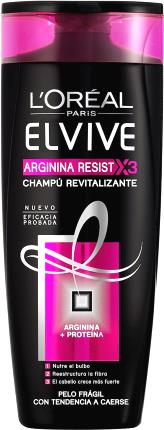 Champú fortificante para pelo frágil con tendencia a caerse full resist  L'Oréal-Elvive 370 ml.